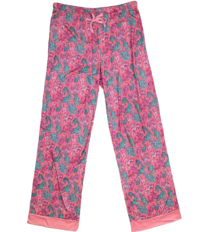 Chic Women's Attire Lounge Pants In Shell Pink