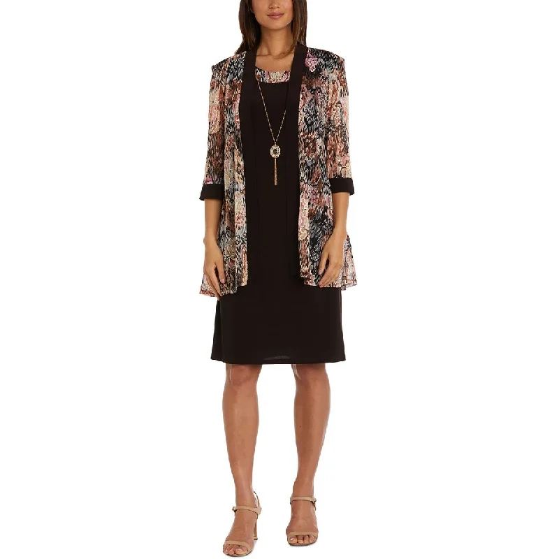 Elevate Your Wardrobe Womens Printed 2 PC Two Piece Dress