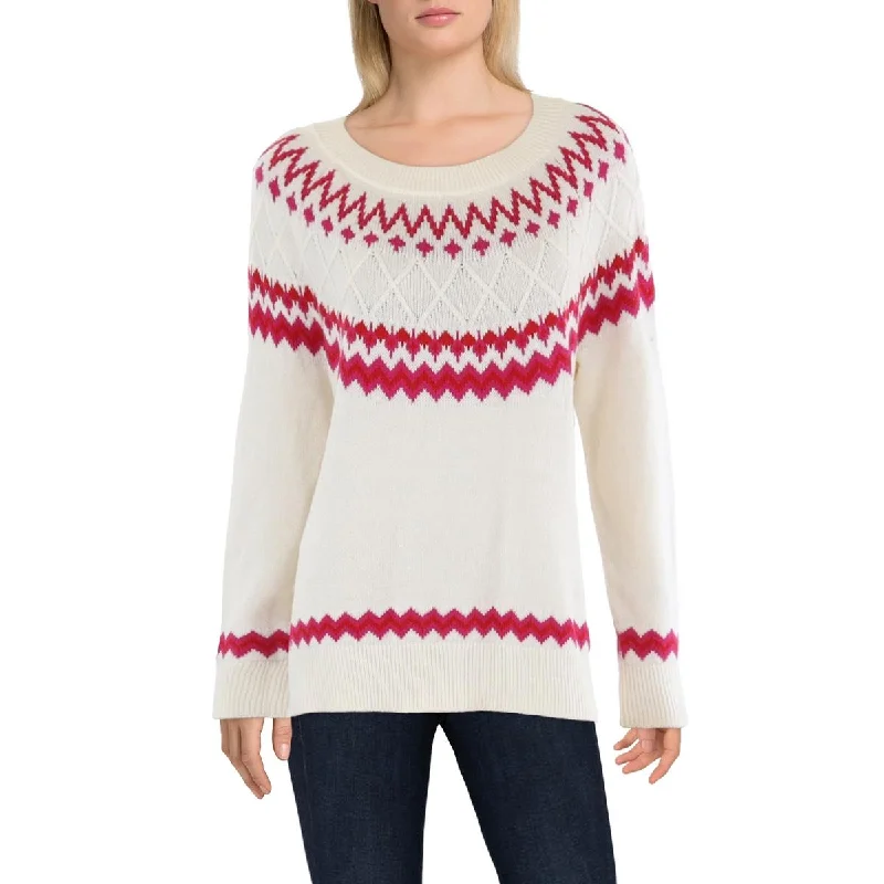 Women's Contemporary Clothing Plus Womens Aztec Print Work Day Wear Pullover Sweater