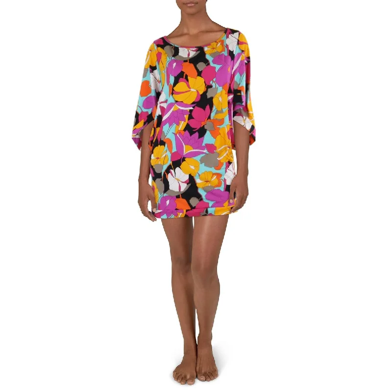 Women's Clothes For The Office Womens Printed Tunic Cover-Up