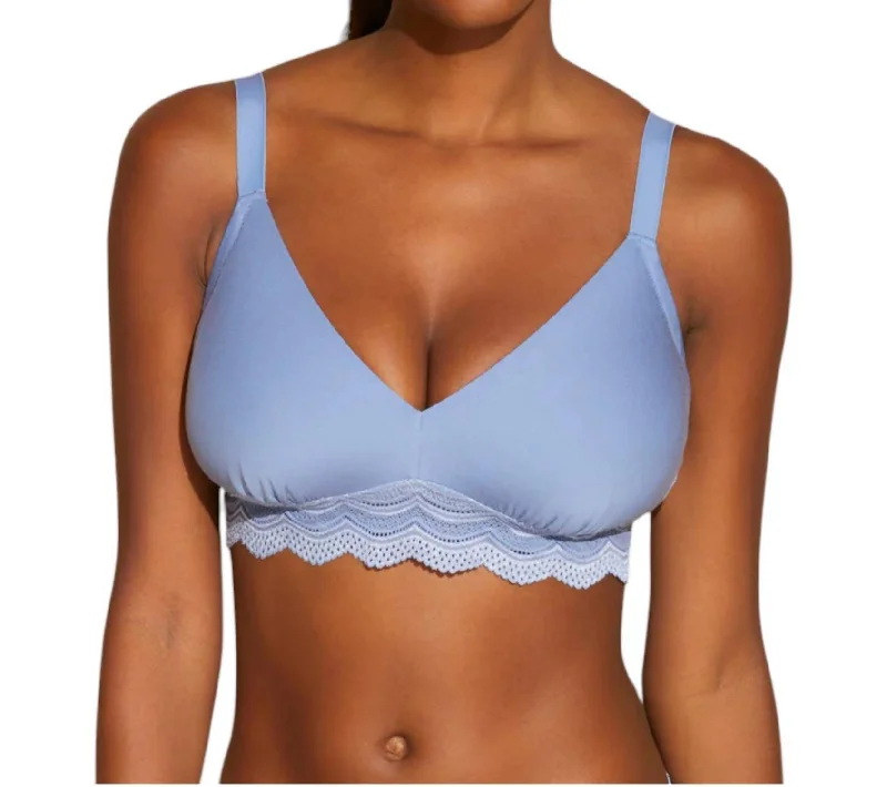 Women's Comfy Loungewear Outfit Ceylon Modal Curvy Bralette In Blue