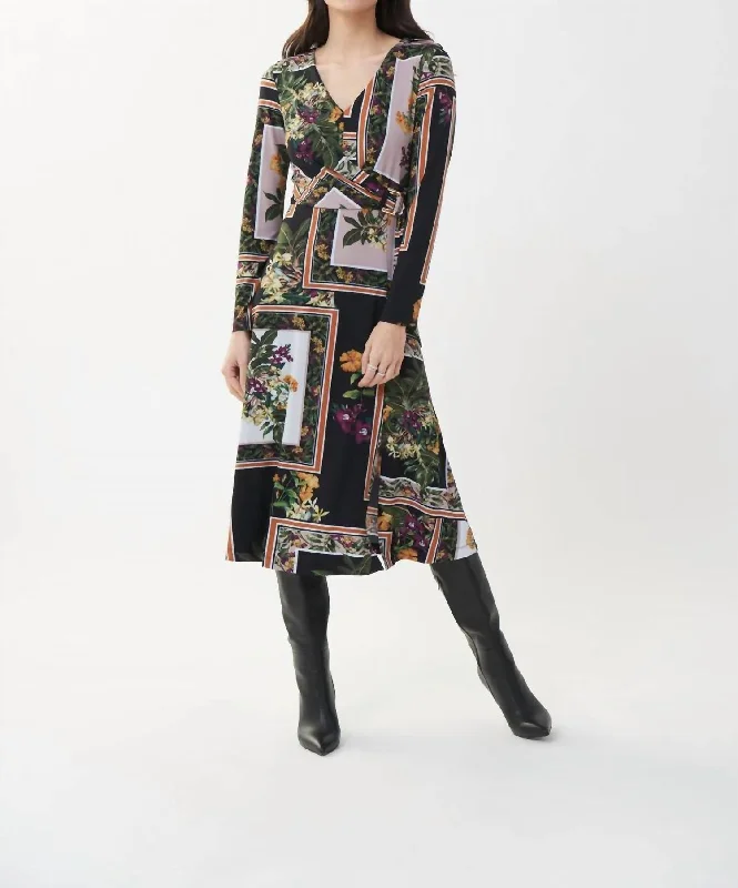 Cool Prices Scarf Print Dress In Multi