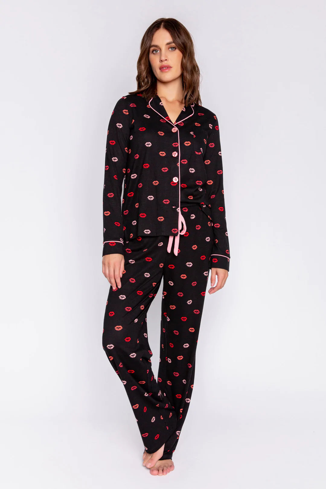 Women's Work Apparel Be Mine PJ Set in Black