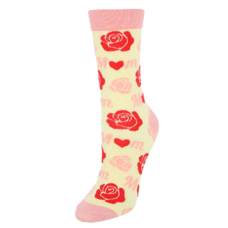 Women's Elegant Garments Women's Soft I Love Mom Novelty Socks (1 Pair)