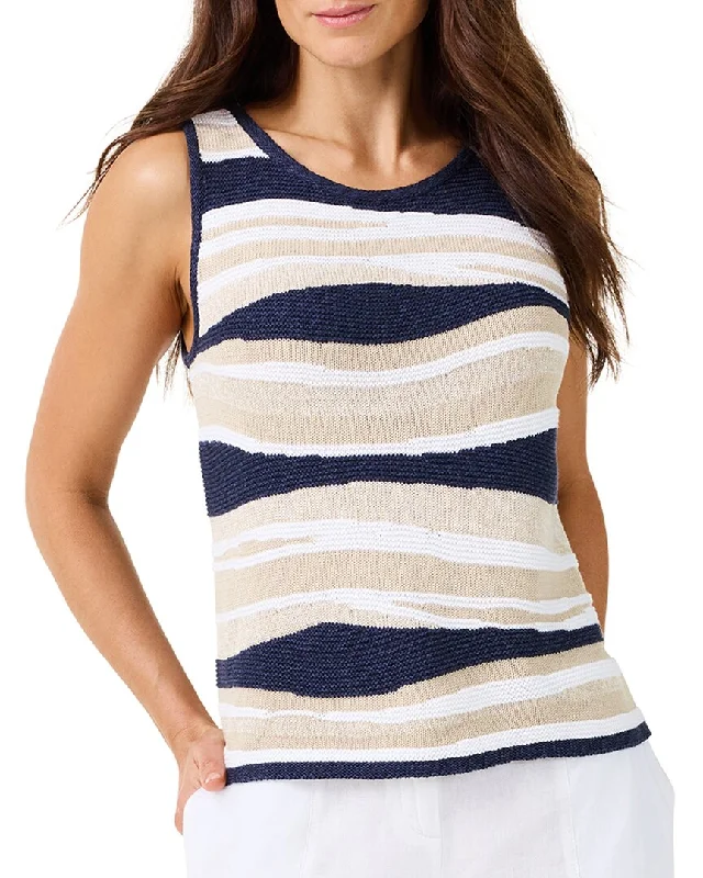 Plus-Size Women's Garments NIC+ZOE Knit Waves Sweater Tank