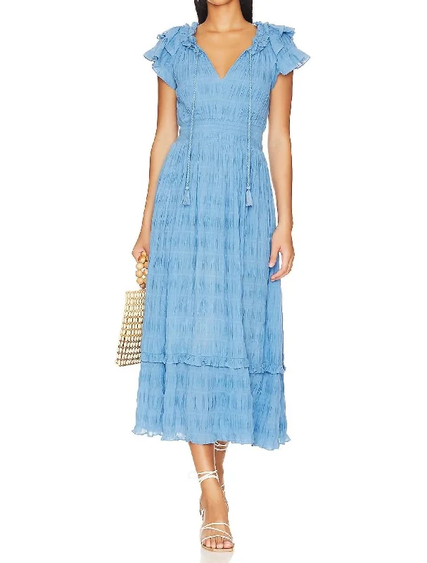 Casual Chic Santana Ankle Dress In Sky Blue