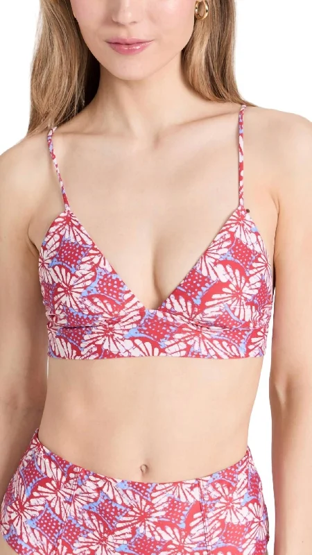 Women's Cozy Outfit For Lounging Bensyn Bikini Top In Ruby Petal