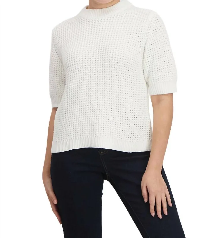 Women's Seasonal Apparel Mozart Luna Waffle Sweater In Oatmeal