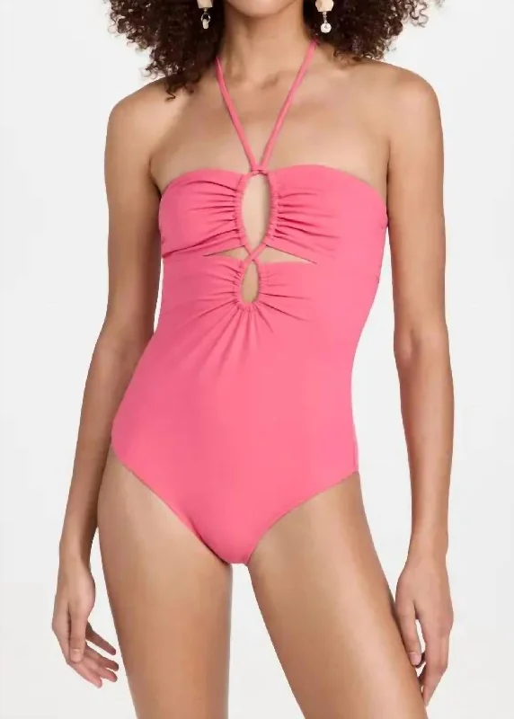 Women's Activewear Garments Minorca Maillot One Piece Swimsuit In Honeysuckle Pink