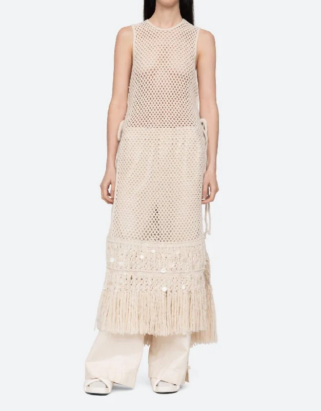 Hot Picks Jesse Mesh Dress In Cream