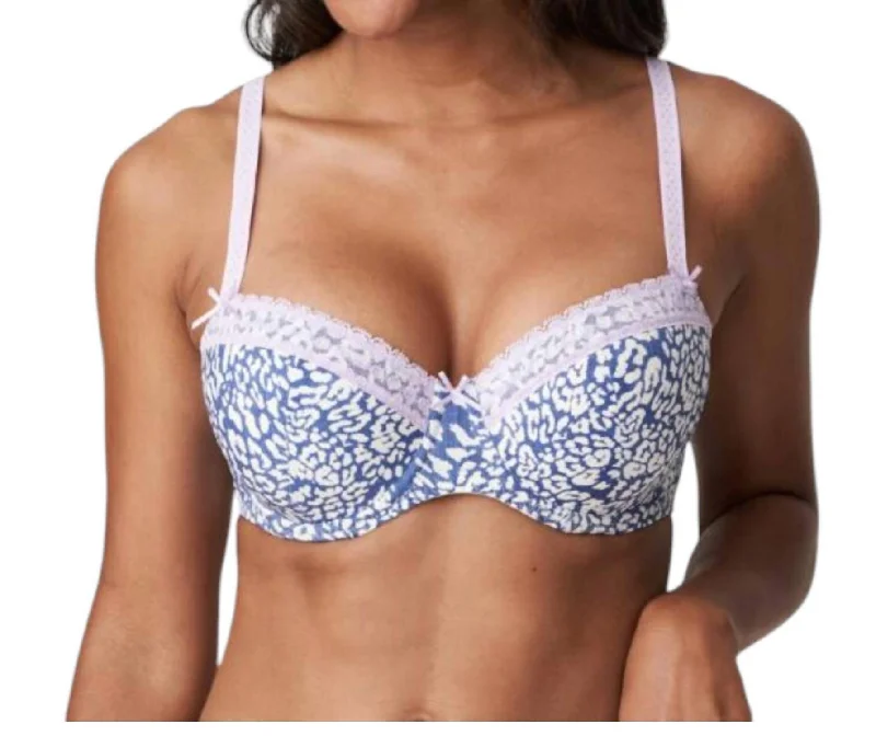 Affordable Women's Apparel Twist - Lari Padded Balcony Bra In Pastel Denim