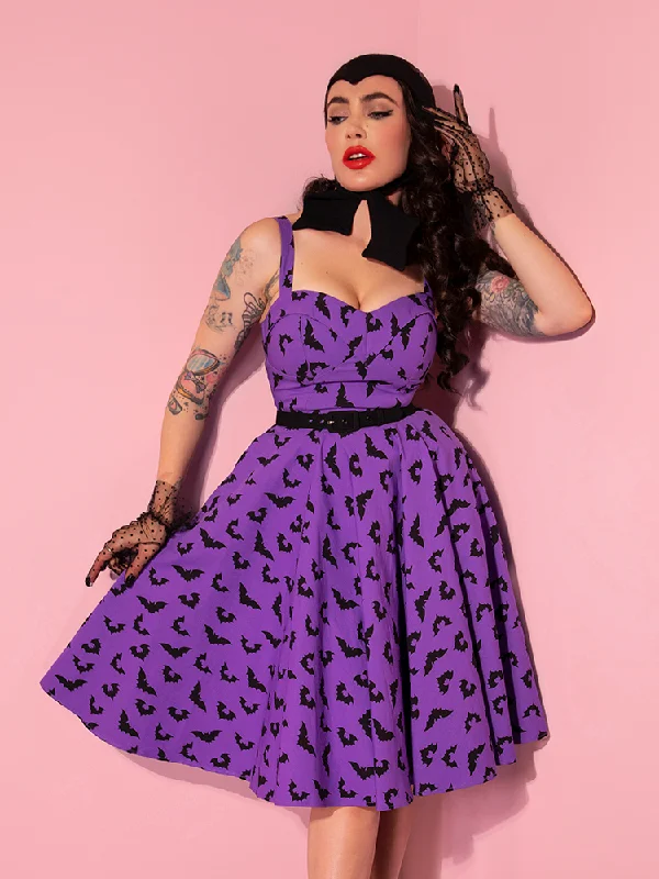 Trendsetting Threads Maneater Swing Dress in Bat Print - Vixen by Micheline Pitt