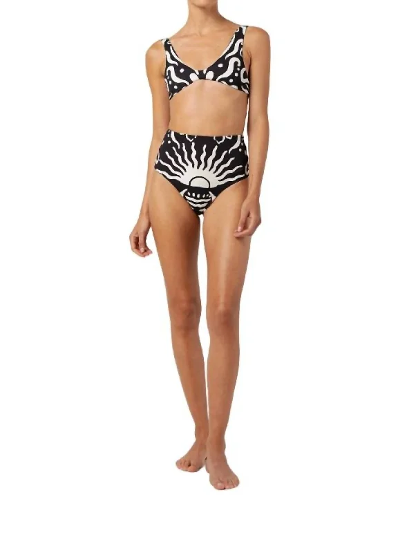 Women's Chic Outfit Elisa Bikini Bottom In Paradiso Black/white