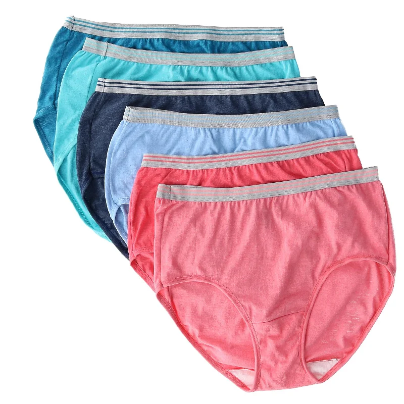 Women's Resort Garments Women's Heather Brief Underwear (6 Pair Pack)