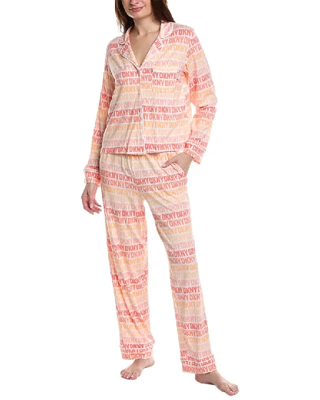 Modern Women's Apparel DKNY 2pc Notch Top & Pant Sleep Set