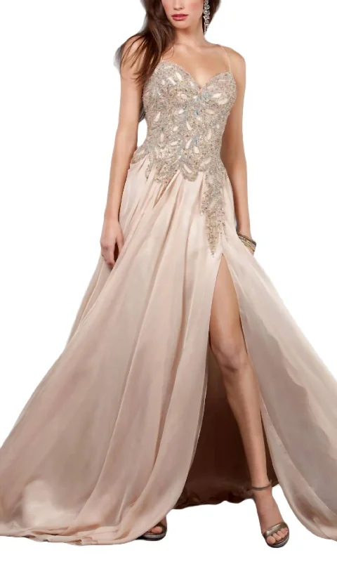 Explore What's New Prom Flowy Dress In Blush