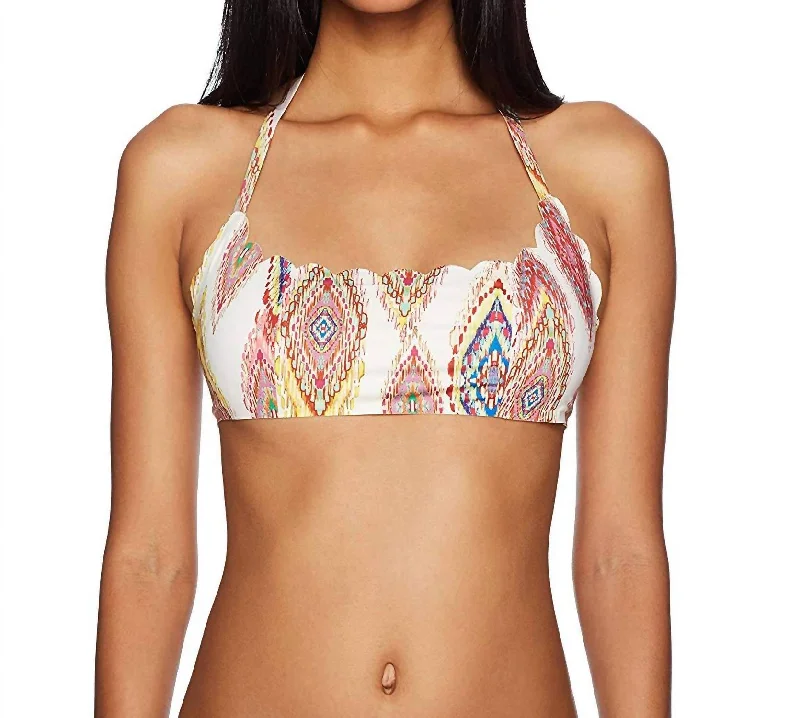 Women's Activewear Attire Summer Patara Reversible Seamless Wave Bikini Top In Multi