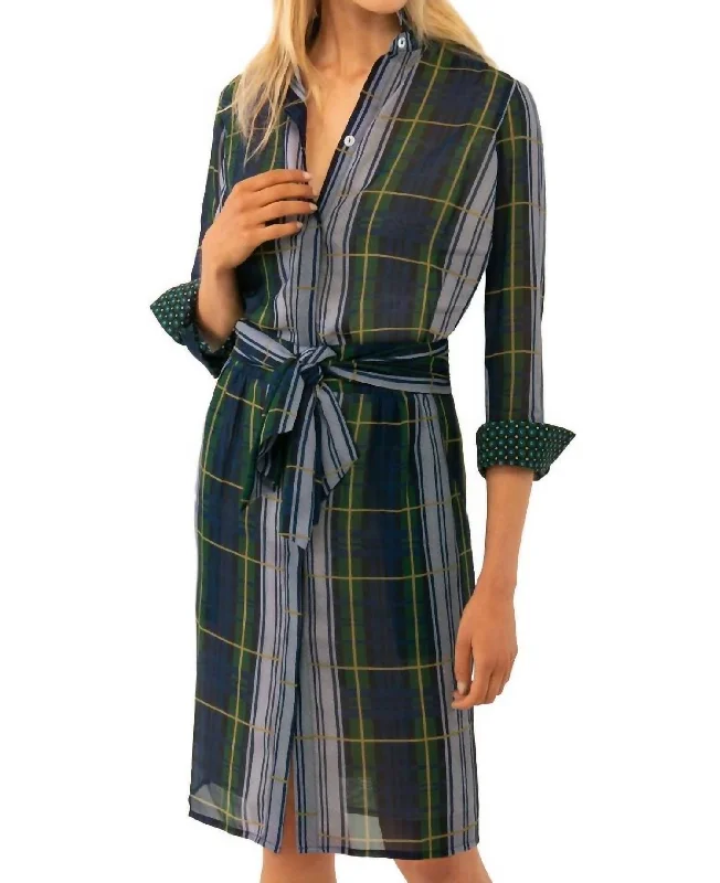 Women's Clothing Sale Online Breezy Blouson Dress In Campbell Plaid