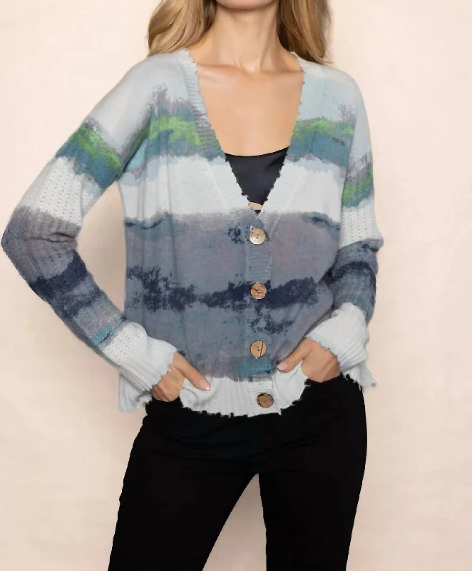 Women's Activewear Outfit Color Coded Cardigan In Barely Blue