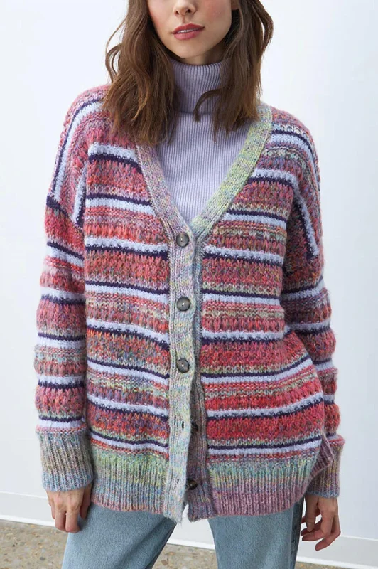 Women's Vintage Clothes Cherry Cardigan In Wild Prism