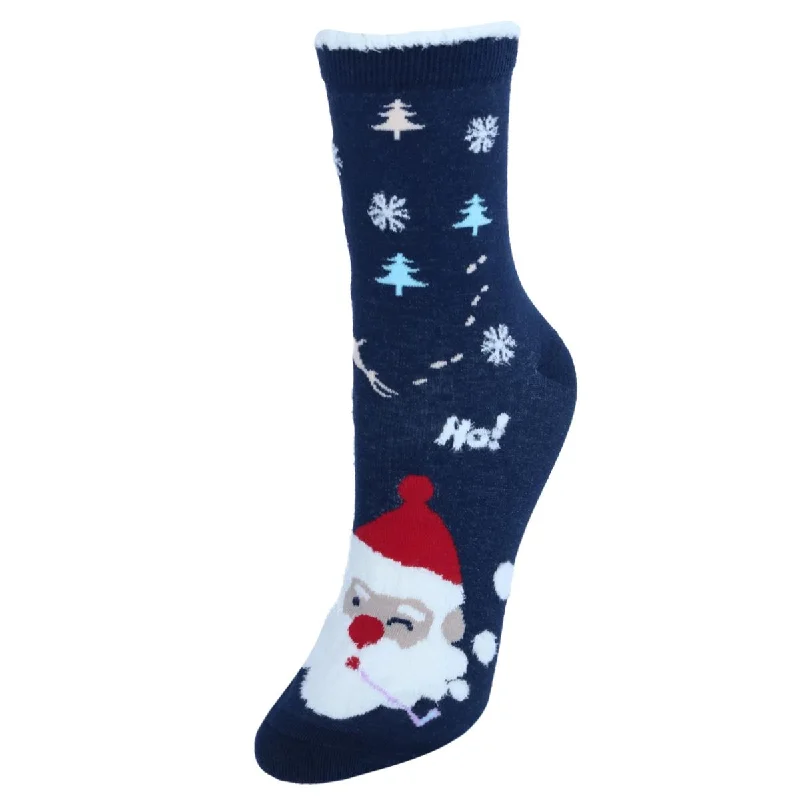 Classic Clothes For Women Women's Christmas Santa Claus Crew Socks (1 Pair)