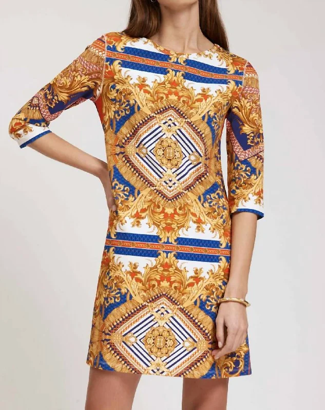 Limited Time Offer Alexa Scarf Print Dress In Multi