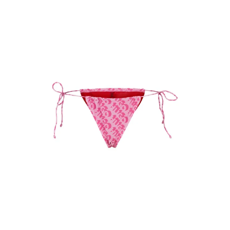 Women's Party Outfit Tie-side bikini bottoms with repeat logo print