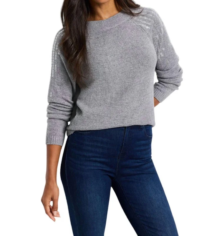 Women's Clothing For Travel Subtle Shine Sweater In Nickel