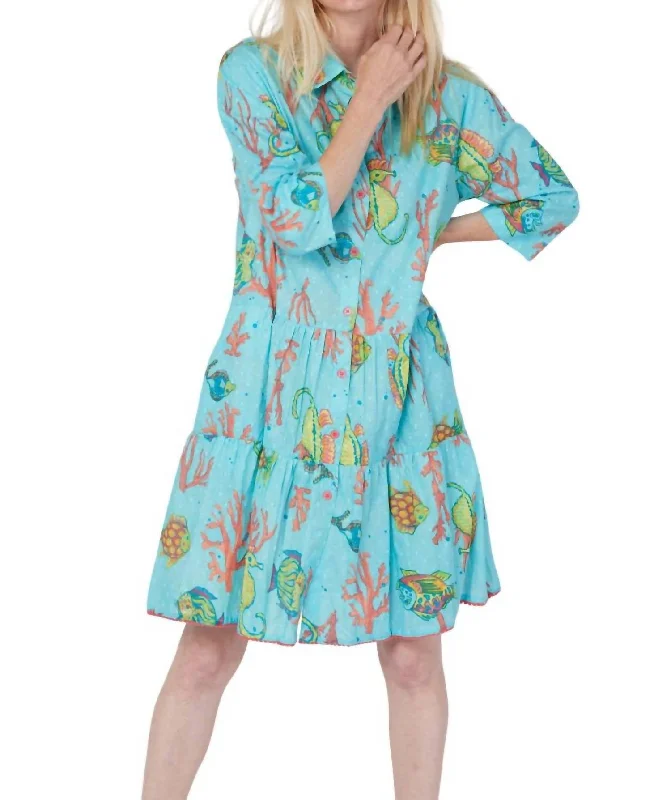 Big Savings Alcee Sea Life And Coral Print Dress