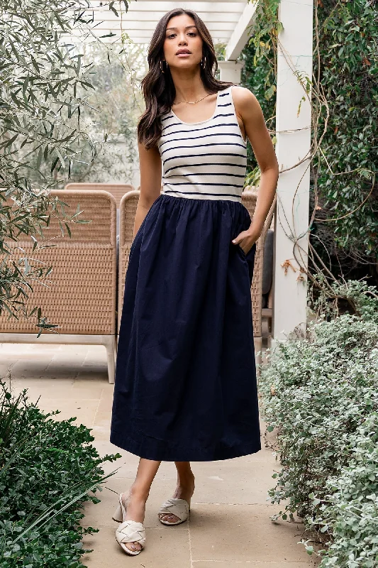 Affordable Fashion Clothing For Women Nantucket Tank Dress | Navy Stripe