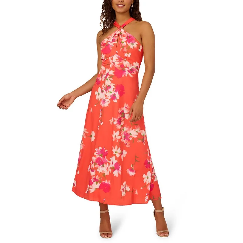 Clothing Online Womens Printed Polyester Halter Dress