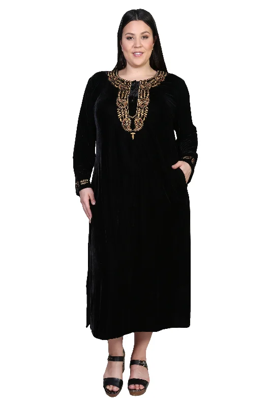 Women's Clothing Sale Plus Size La Cera Velour Gown