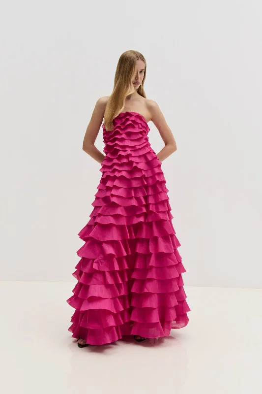 Women's Night-Out Clothes Fleur Pleated Gown