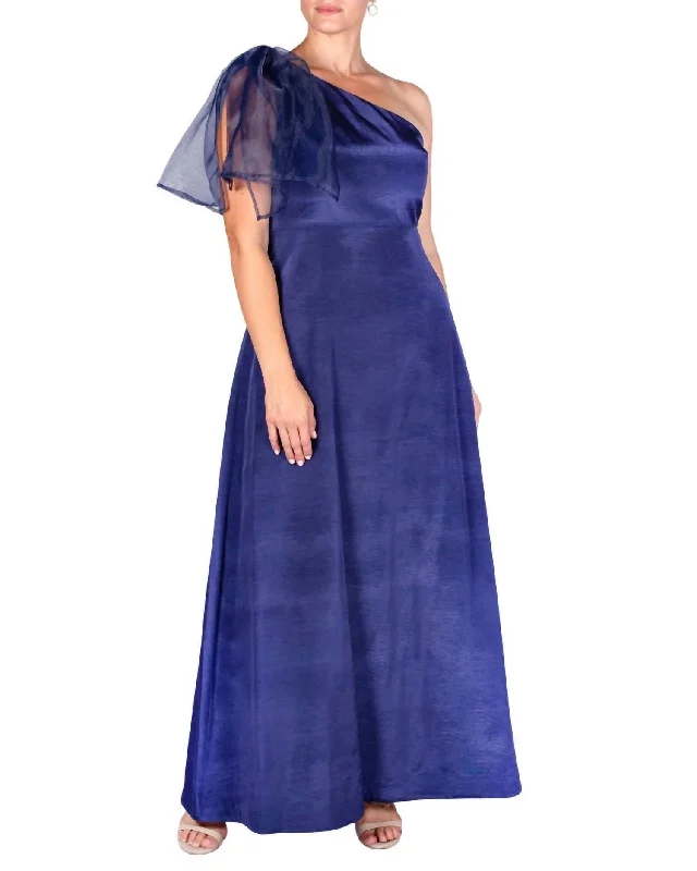 Formal Attire For Women Vivienne Gown In Sapphire Bengaline