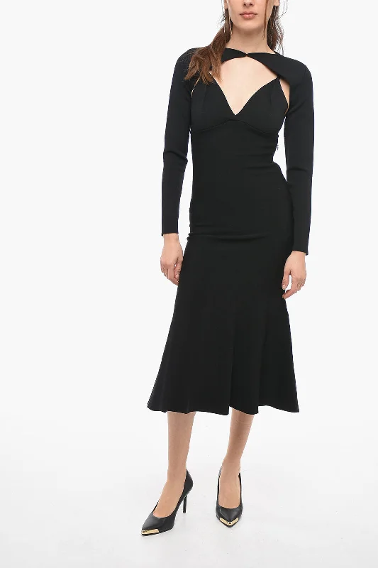 Women's Casual Wear Clothes Roland Mouret Gown Maxi Dress With Cut Out Details And Shoulder Cover