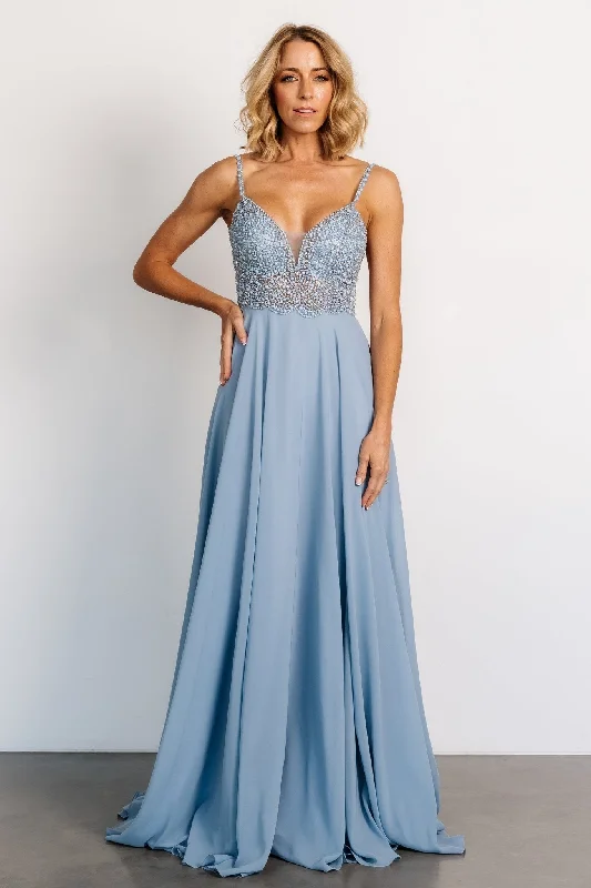 Women's Clothes And Garments Honor Beaded Bridal Gown | Dusty Blue