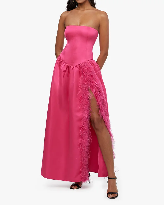 Women's Clothing for All Occasions Corset Feathered Gown