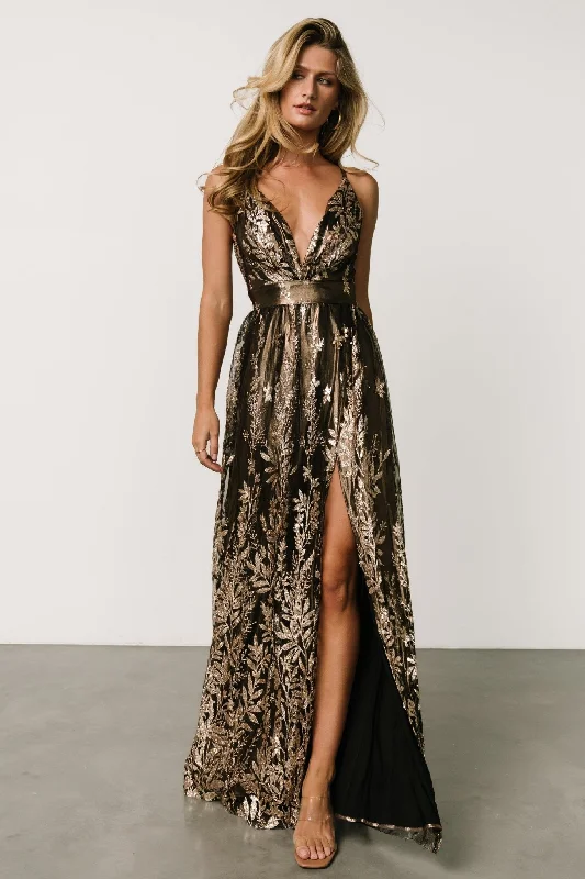 Trendy Casual Outfits Eirena Sparkle Gown | Bronze + Gold