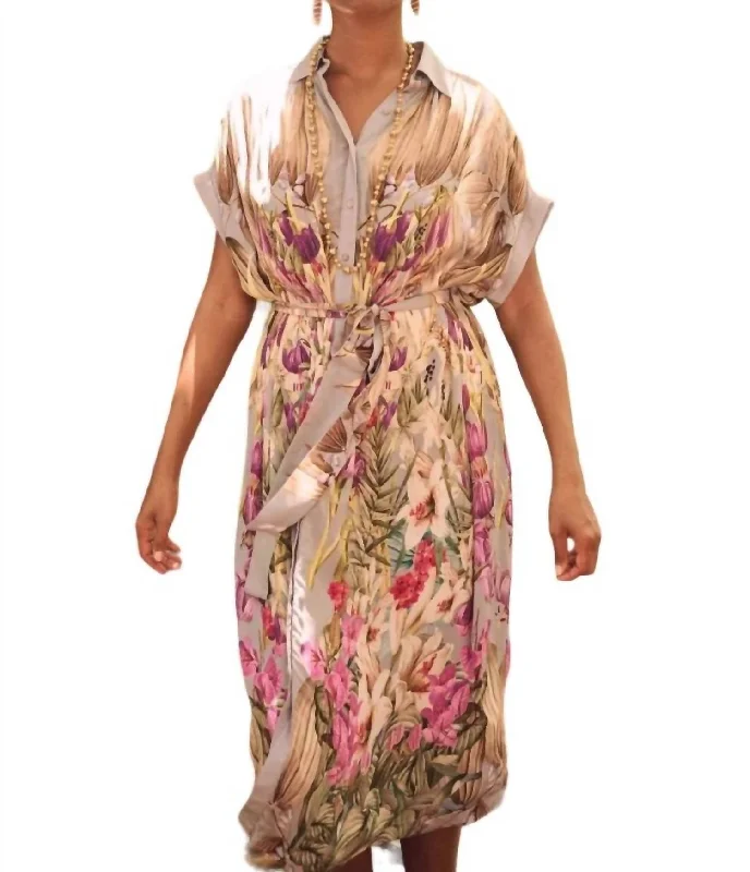 Women's Chic Outfit Valerie Kaftan Dress In Fresh Flowers