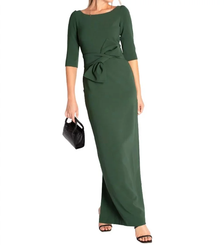 Timeless Women's Apparel Jackie Ii Gown In Hunter