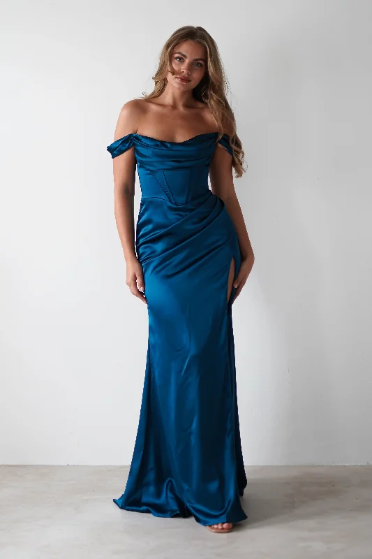 Trendy Women's Dresses Online Dionne Soft Coset Maxi Gown | French Navy