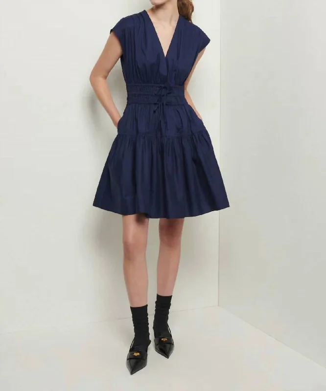 Women's Clothing Tora V-Neck Dress In Navy