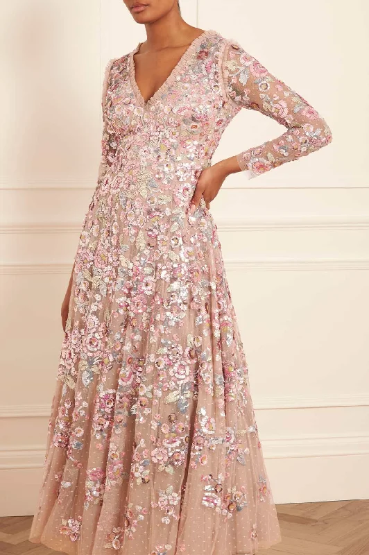 Boutique Dress Online Sequin Paradise Long Sleeve Gown