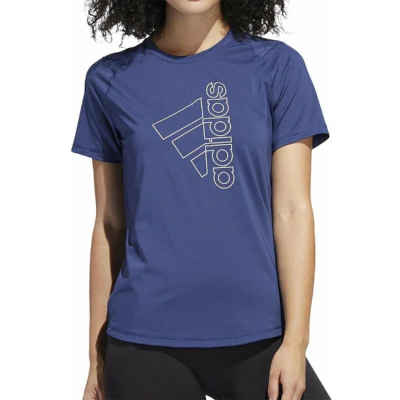 Timeless Women's Clothing adidas Tech Badge of Sport Short Sleeve Womens Training Top - Blue