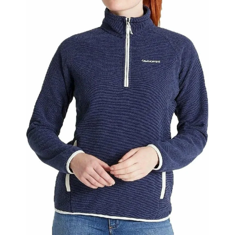 Women's Activewear Apparel Craghoppers Allina Half Zip Womens Fleece Top - Navy