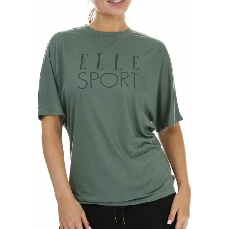 Women's Casual Garments Elle Sport Boyfriend Short Sleeve Womens Training Top - Green