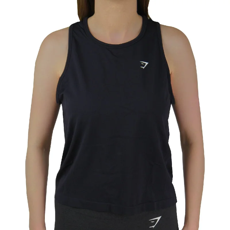 Women's Plus-Size Clothes Gymshark Hyper Amplify Seamless Womens Training Vest Tank Top - Black