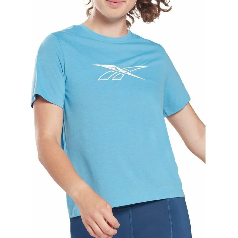 Women's Casual Outfit Reebok Workout Ready Supremium Short Sleeve Womens Training Top - Blue