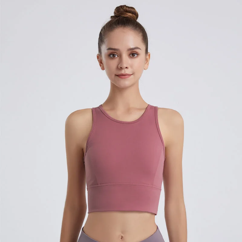 Women's Occasion Wear Apparel Sleeveless Yoga Top with Mesh Back