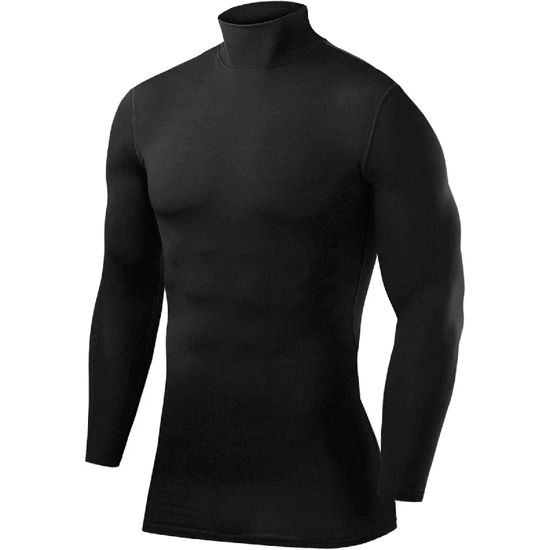 Women's Evening Apparel TCA PowerLayer Long Sleeve Mock Junior Compression Top - Black